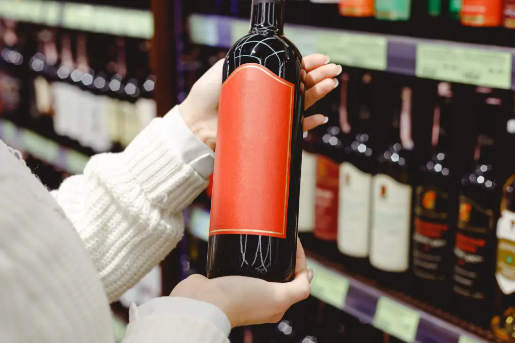 woman holding red wine bottle in supermarket 2026 01 08 05 23 57 utc (1)