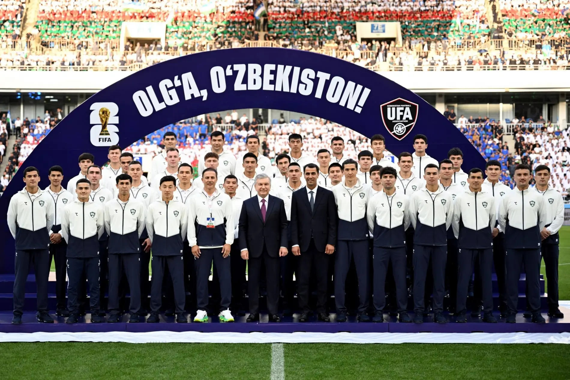 President with team