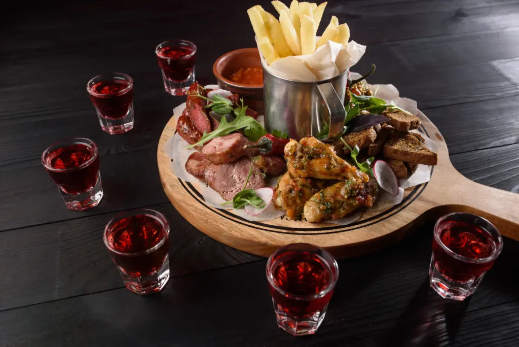 appetizing meat platter with chicken wings and dri 2026 04 05 00 10 25 utc